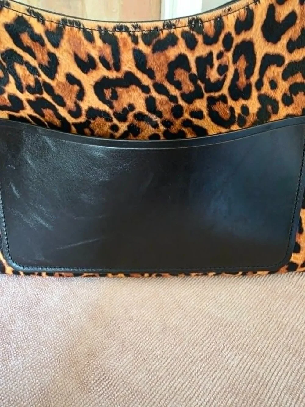 MICHAEL MICHAEL KORS Nolita Medium Leopard Print Calf Hair Shoulder Bag